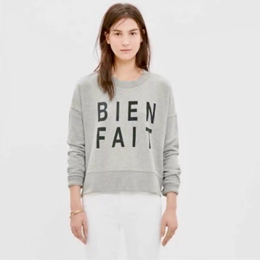 Madewell Gray 'Bien Fait' Sweatshirt